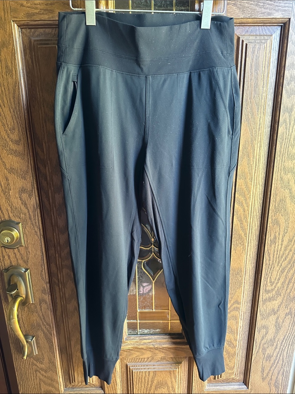 Athleta Black High-Waist Jogger Pants Size M
